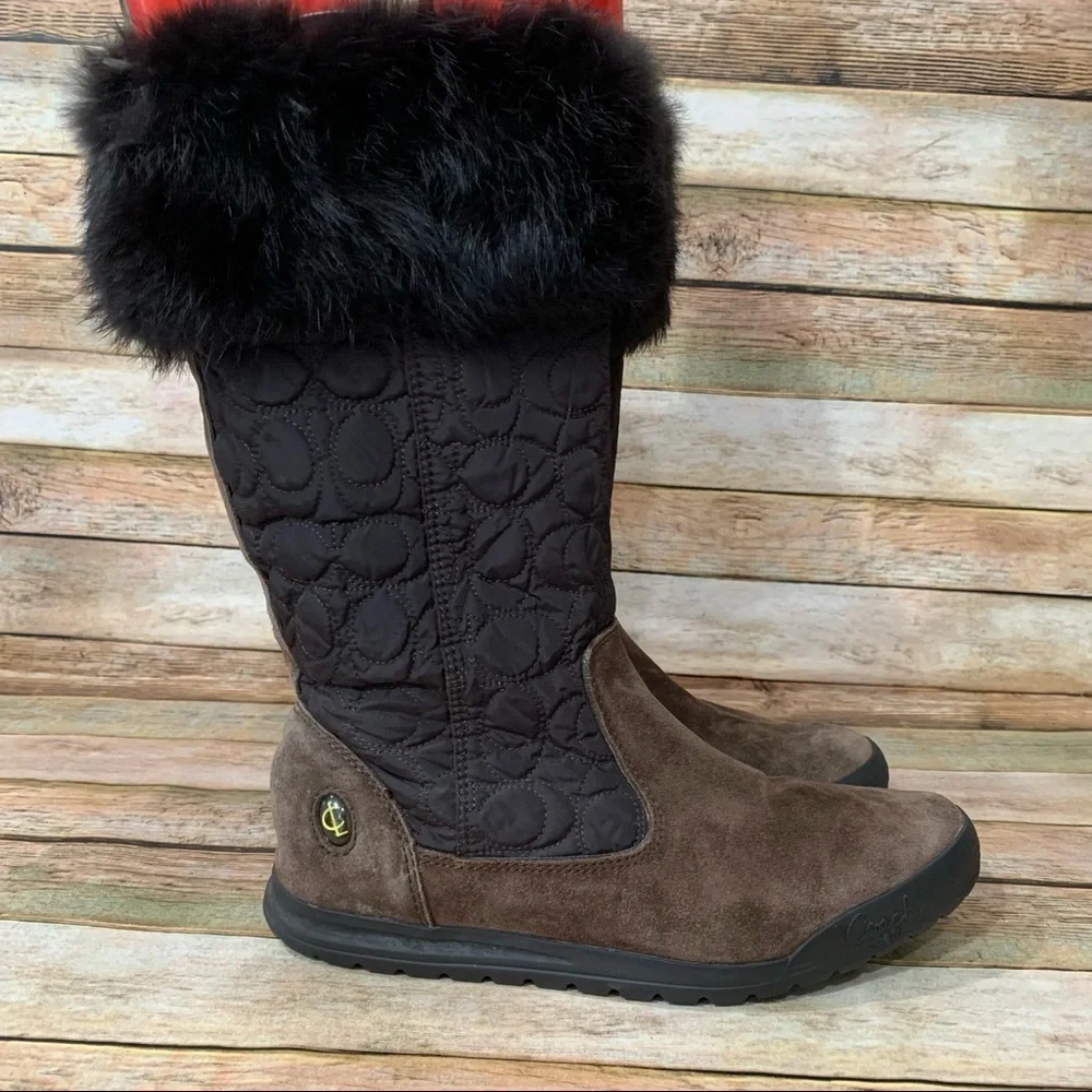 Coach Talen Brown Winter Boots